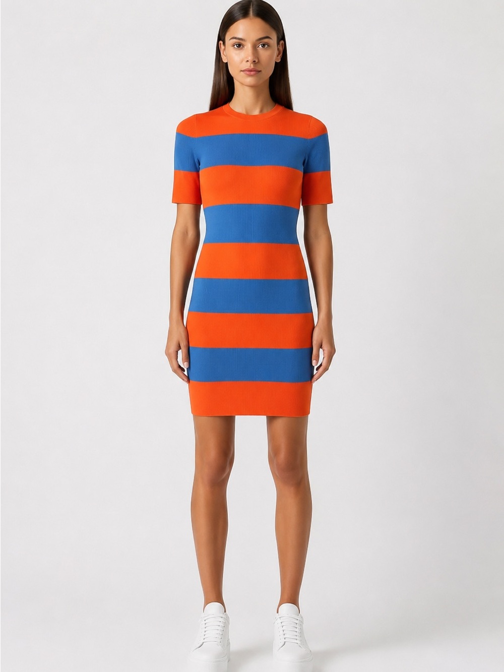TORY Burch SPORT 
FITTED RIBBED KNEE LENGTH DRESS